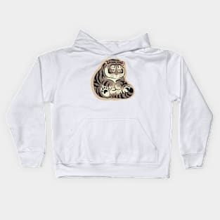 tigre cachorro enojado Kids Hoodie